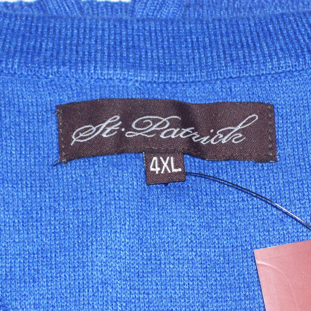 Mens V Neck Blue Argyle Sweater Vest 4XL XXXXL - Picture 4 of 8